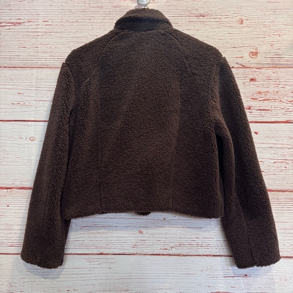 Lululemon Textured Fleece Collared Jacket in Espresso Sz 2 - Picture 12 of 16